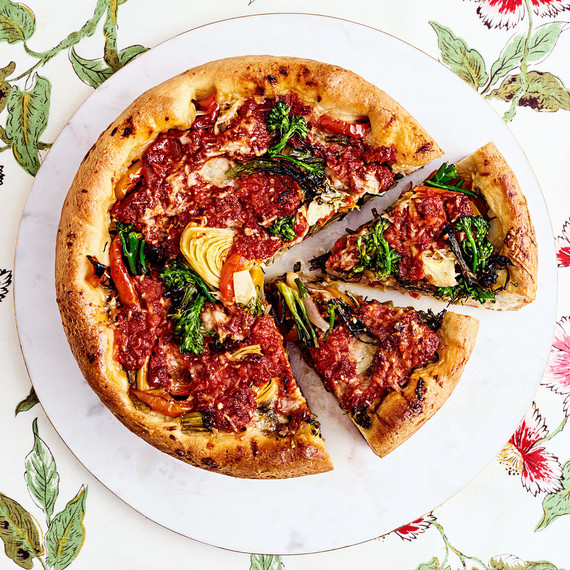 vegetable lovers' deep-dish pizza vegetable lovers' deep-dish pizza