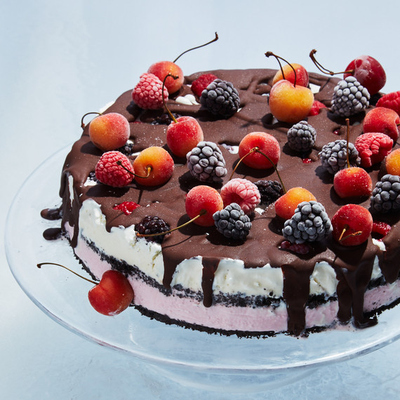 berries cherries ice cream cake berries cherries ice cream cake