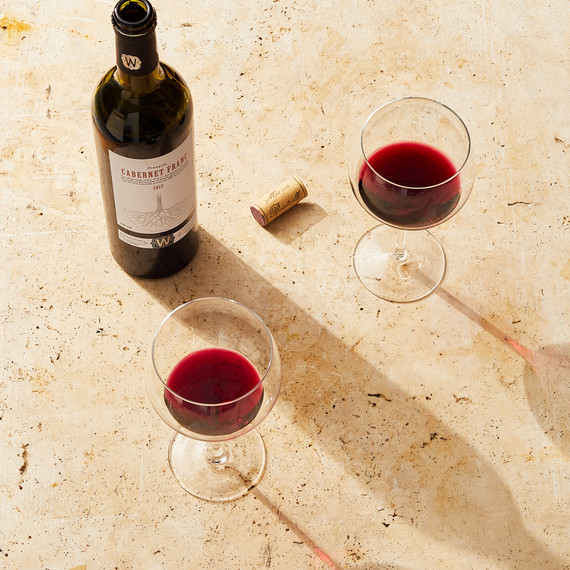 wine glasses and bottle of red wine glasses and bottle of red