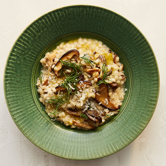 barley risotto mushrooms dill barley-risotto-with-mushrooms-dill-103271836