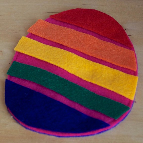 Mess free felt egg decorating