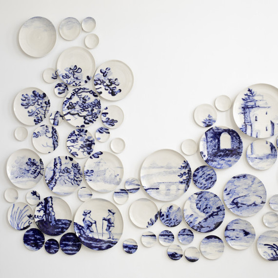 Molly Hatch ceramics "Caughley Landscape" Molly Hatch ceramics "Caughley Landscape"