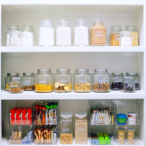 pantry organization labeled jars snacks trays pantry organization labeled jars snacks trays