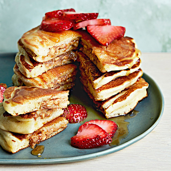 peanut butter and berries pancakes peanut butter and berries pancakes