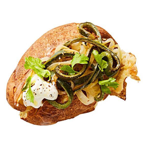 rajas with sour cream baked potato rajas with sour cream baked potato
