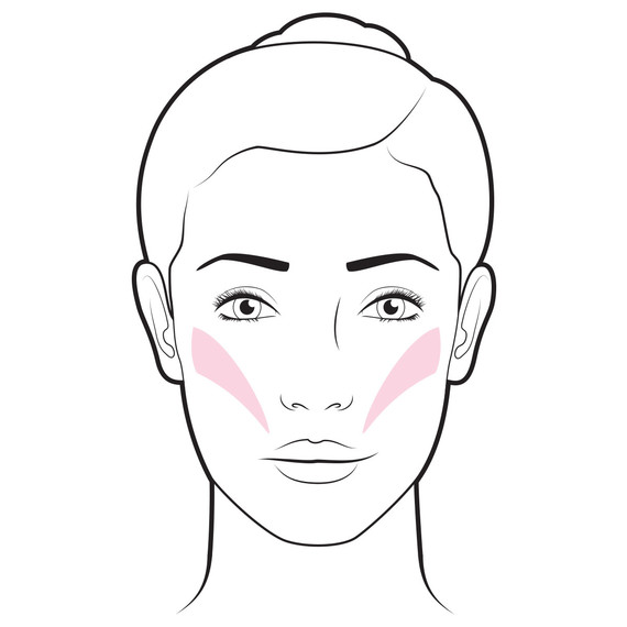blush defined cheekbones illustration blush defined cheekbones illustration