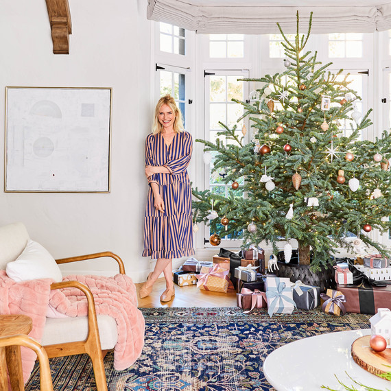 emily henderson next to christmas tree emily henderson next to christmas tree