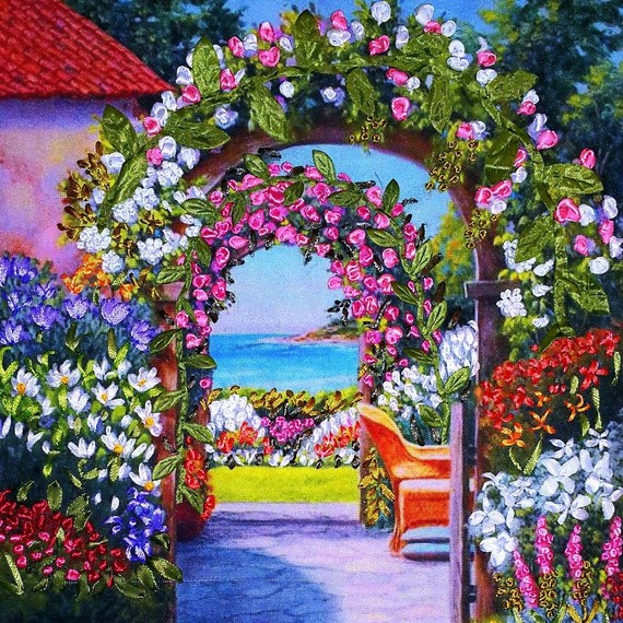 Meko Gelashvili satin embroidery art Meko Gelashvili satin embroidery art