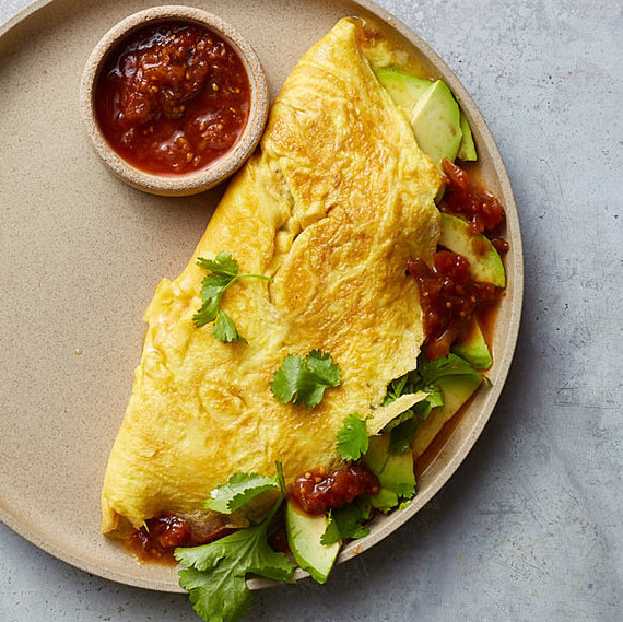 omelet with salsa and avocado omelet with salsa and avocado