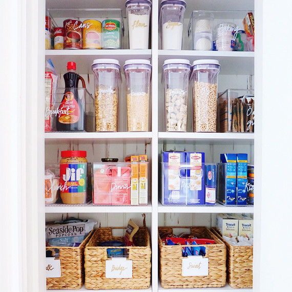 pantry organization baskets of snacks pantry organization baskets of snacks