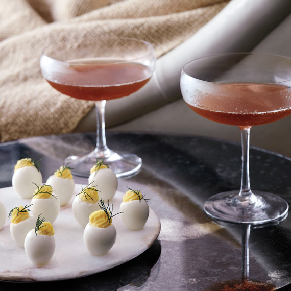 Deviled quail eggs and whiskey switchels Deviled quail eggs and whiskey switchels