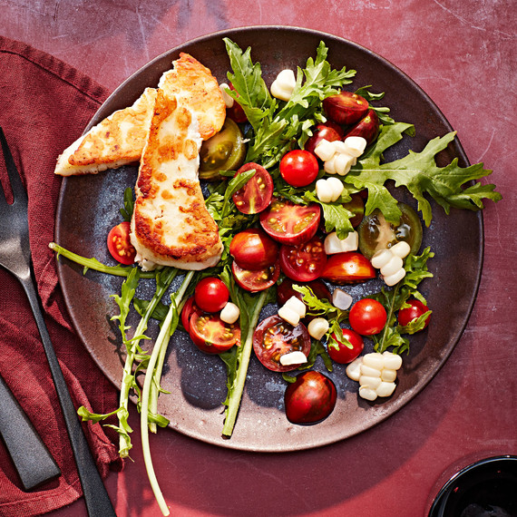 cherry tomato corn halloumi salad cherry tomato corn halloumi salad