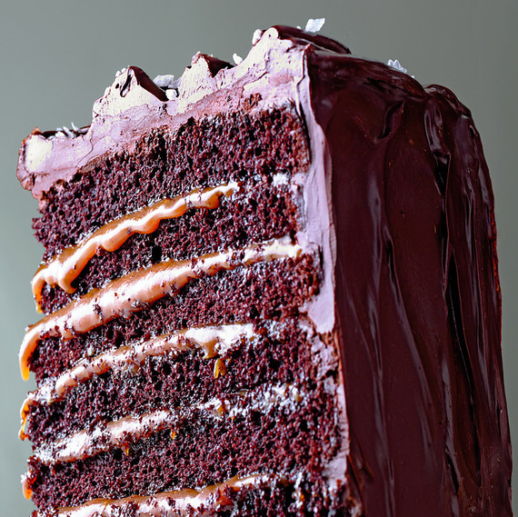Salted-Caramel Six-Layer Chocolate Cake Salted-Caramel Six-Layer Chocolate Cake