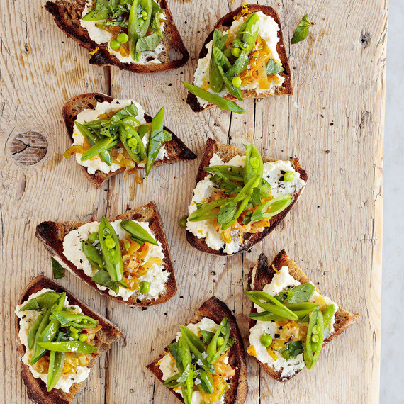 snap pea and melted leek tartines snap pea and melted leek tartines