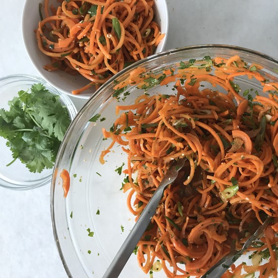 spicy sesame carrot noodles spicy sesame carrot noodles