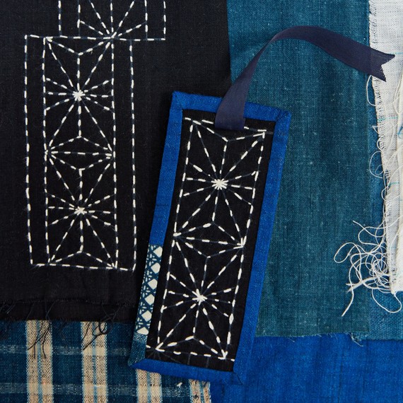 blue fabric bookmark with ribbon blue fabric bookmark with ribbon
