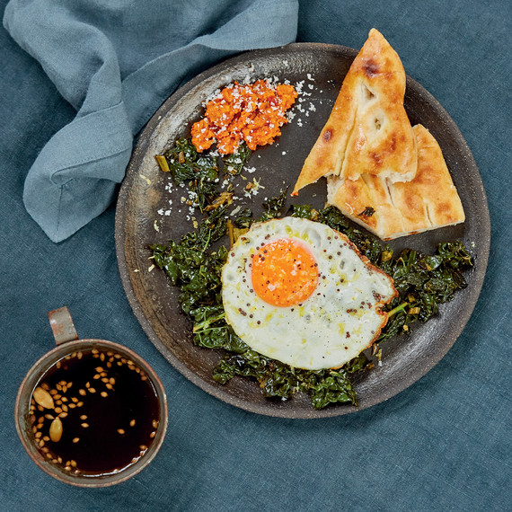 greens with coconut sambal fried egg greens with coconut sambal fried egg