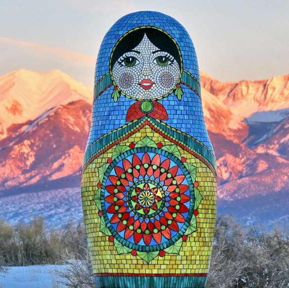 Kasia Polkowska stained glass mosaic matryoshka doll Kasia Polkowska stained glass mosaic matryoshka doll