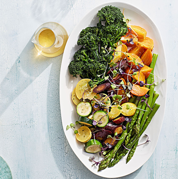 steamed vegetable salad with walnut oil steamed vegetable salad with walnut oil