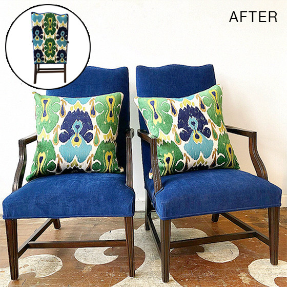 furniture makeover blue chair slipper chairs furniture makeover blue chair slipper chairs