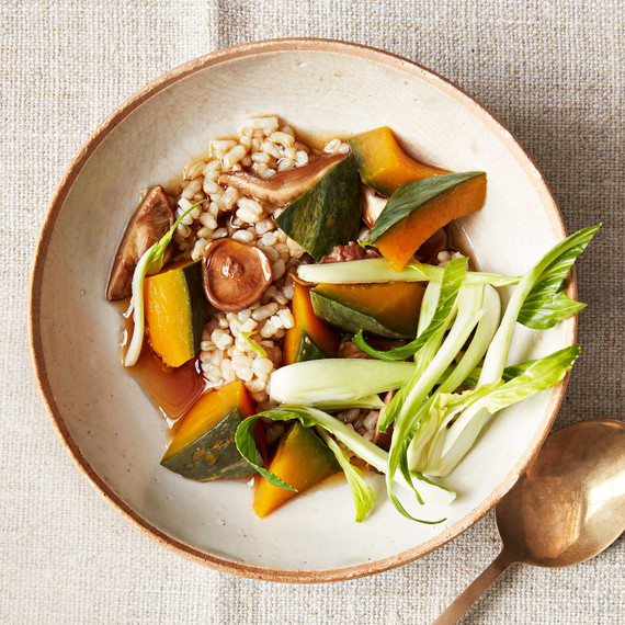 brown rice bowl with squash and shiitakes brown rice bowl with squash and shiitakes