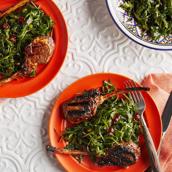 lamb kebabs with greens lamb kebabs with greens