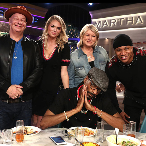 Martha and Snoop with LL Cool J, Kate Upton, Jeff Ross Martha and Snoop with LL Cool J, Kate Upton, Jeff Ross