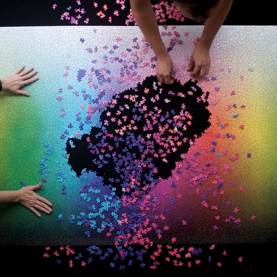 5,000-piece rainbow puzzle 5,000-piece rainbow puzzle