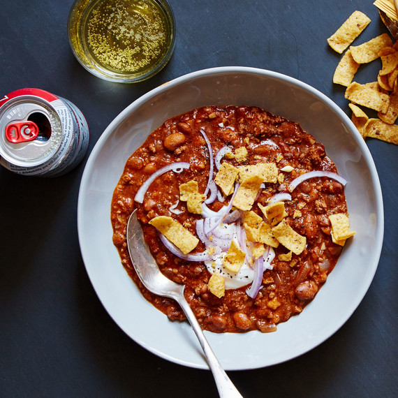 Hearty chili, one of Martha & Marley Spoon's Super Bowl offerings Hearty chili, one of Martha & Marley Spoon's Super Bowl offerings