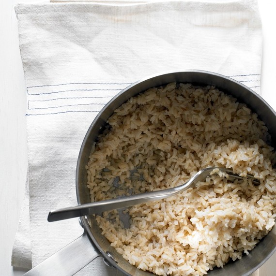 Pot of brown rice Pot of brown rice