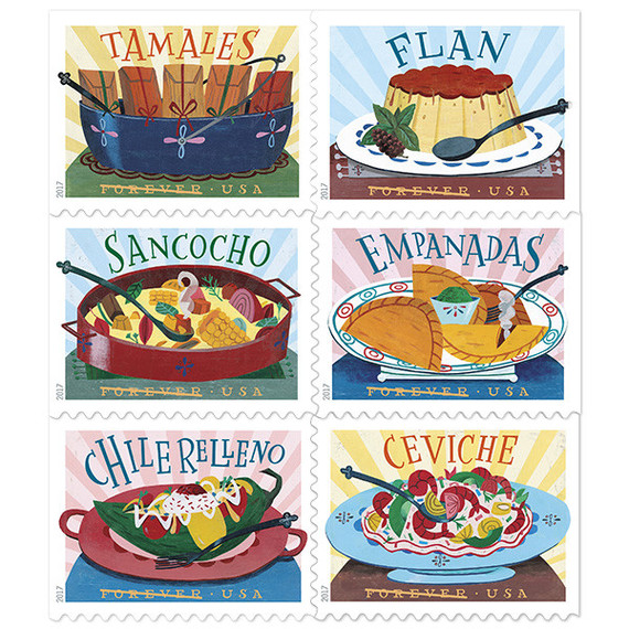 The first postage stamps featuring Latin-American food The first postage stamps featuring Latin-American food