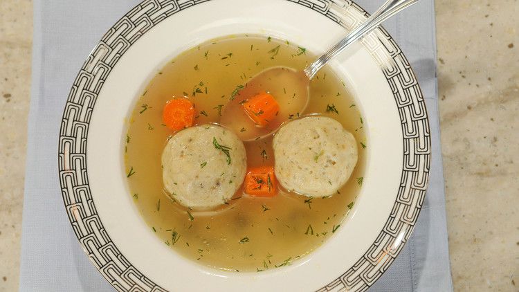 Vegetarian Matzo Ball Soup_image