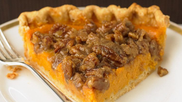Sweet Potato Pie with Pecan Topping_image
