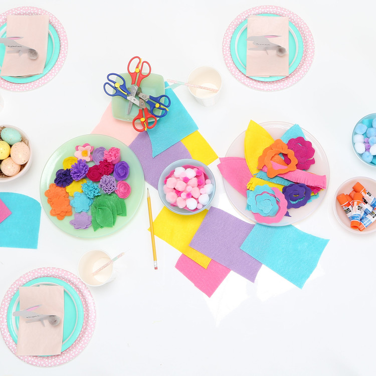 easter kids crafternoon table
