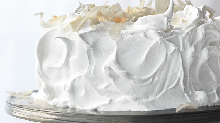 Meringue Frosting for Raspberry White Cake_image