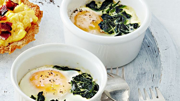 Baked Eggs and Creamy Greens image