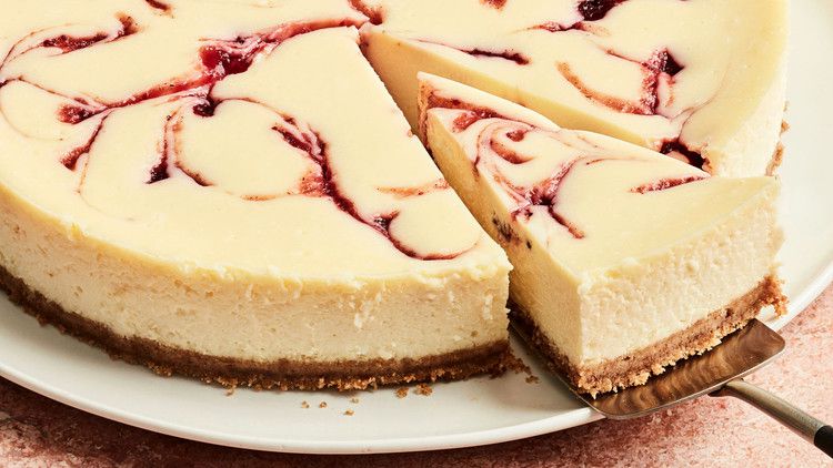 Cranberry Swirl Cheesecake image