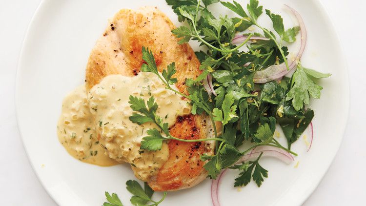 Sauteed Chicken in Mustard and Herb Sauce image