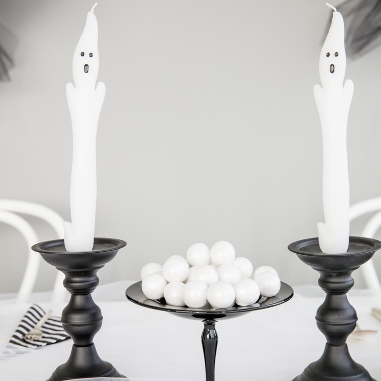 bootiful halloween baby shower candle sticks