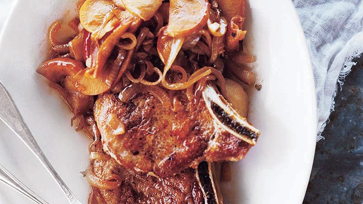 Pork Chops with Apples and Onions image