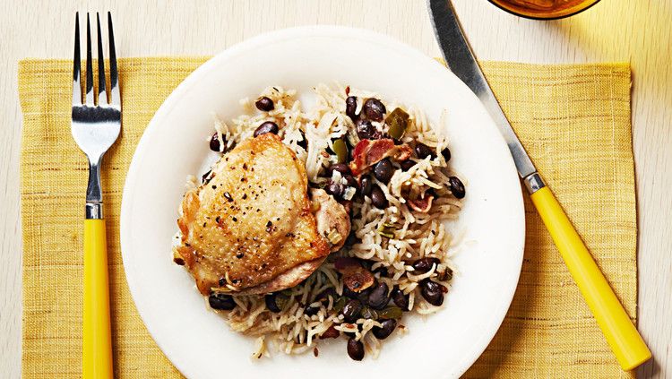 One-Pan Cuban Chicken with Rice and Beans image