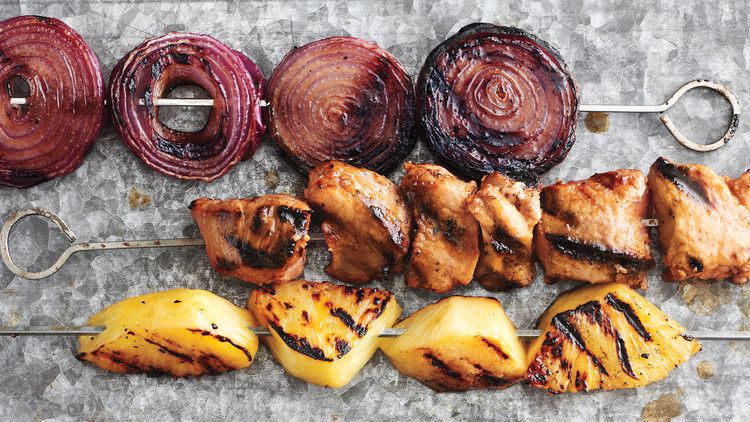 Red Onion, Pork, and Pineapple with Sriracha-Pineapple Marinade_image