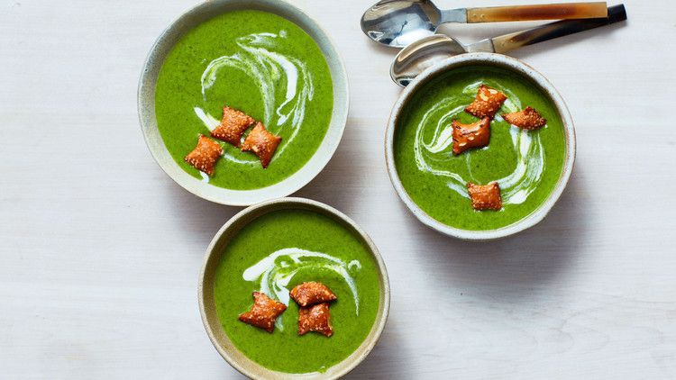 Creamy Broccoli-and-Spinach Soup image