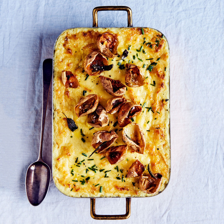 twice-baked potato and raclette casserole