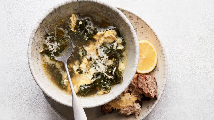 Stracciatella Soup with Kale and Lemon image