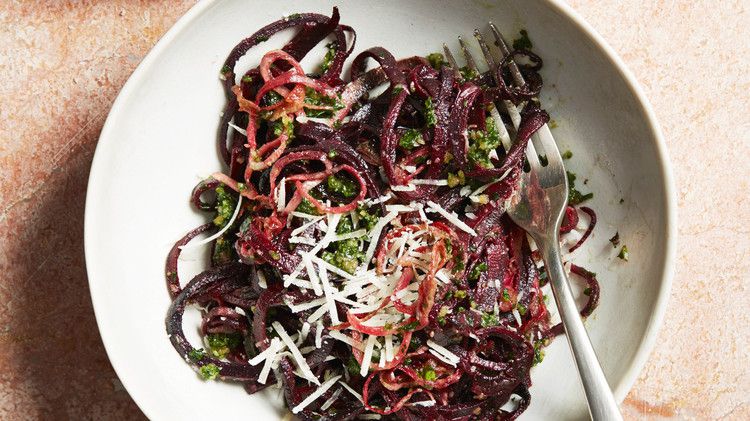 Beet Noodles with Parsley Pesto and Parmesan_image