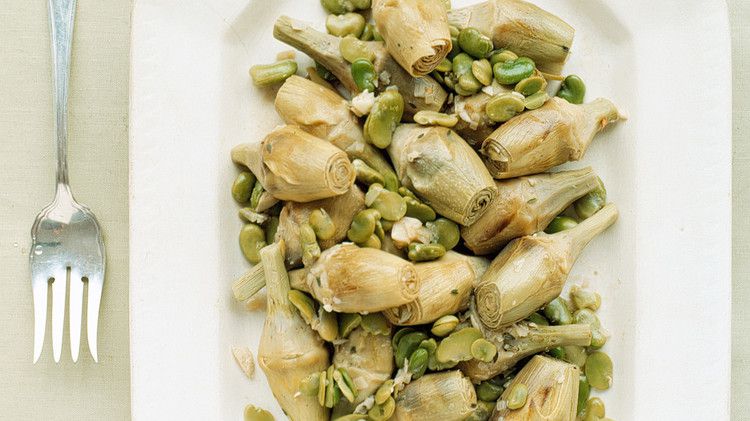 Stewed Baby Artichokes with Fava Beans image