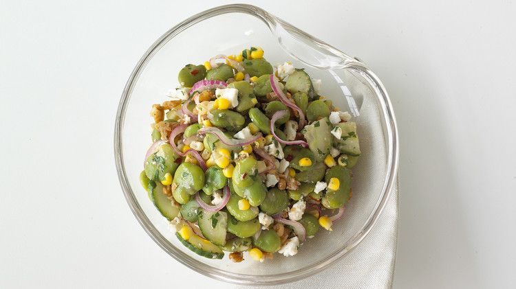Fava Bean Salad with Roasted-Garlic Vinaigrette image