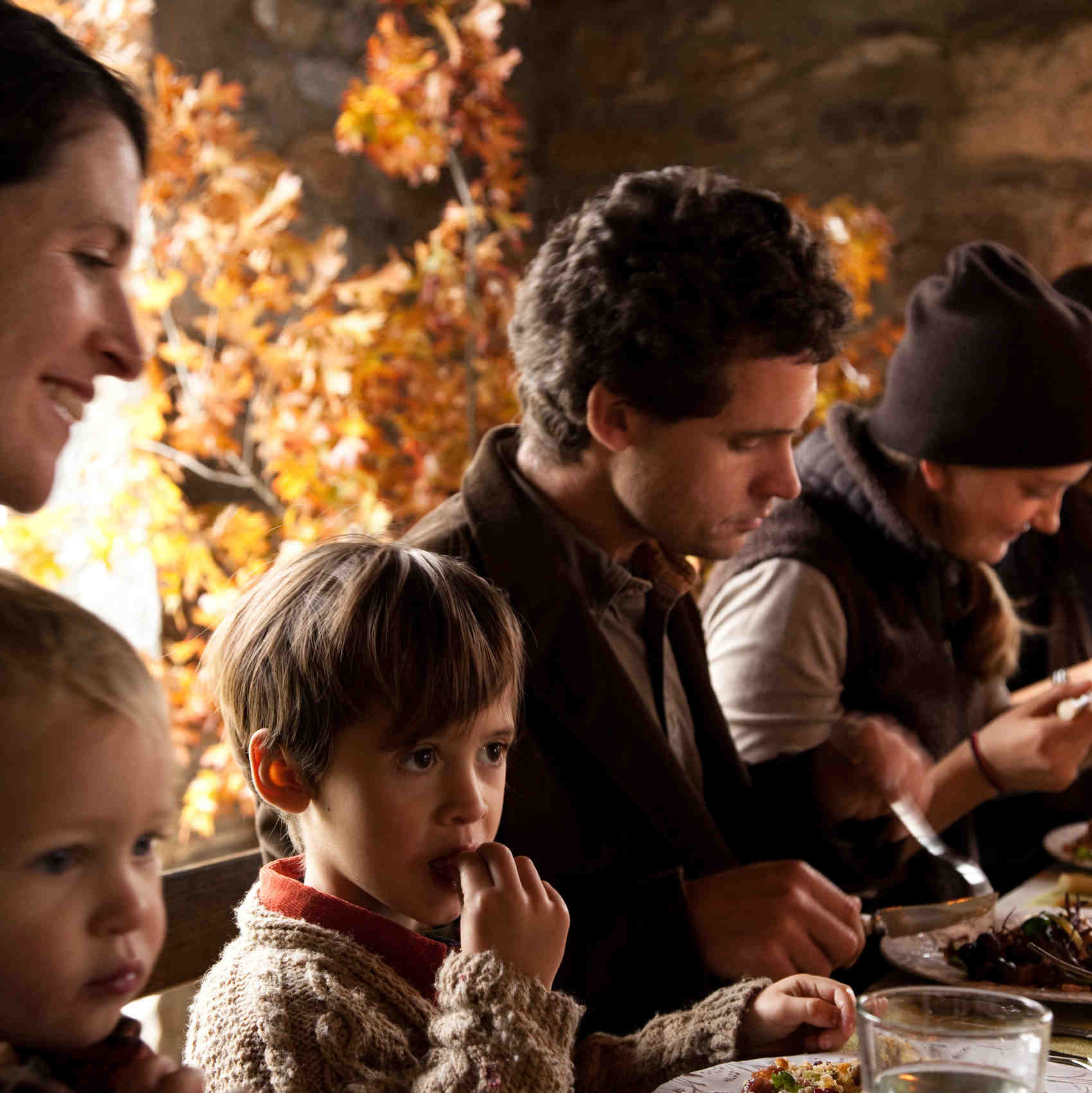 kids at Thanksgiving table kids at Thanksgiving table