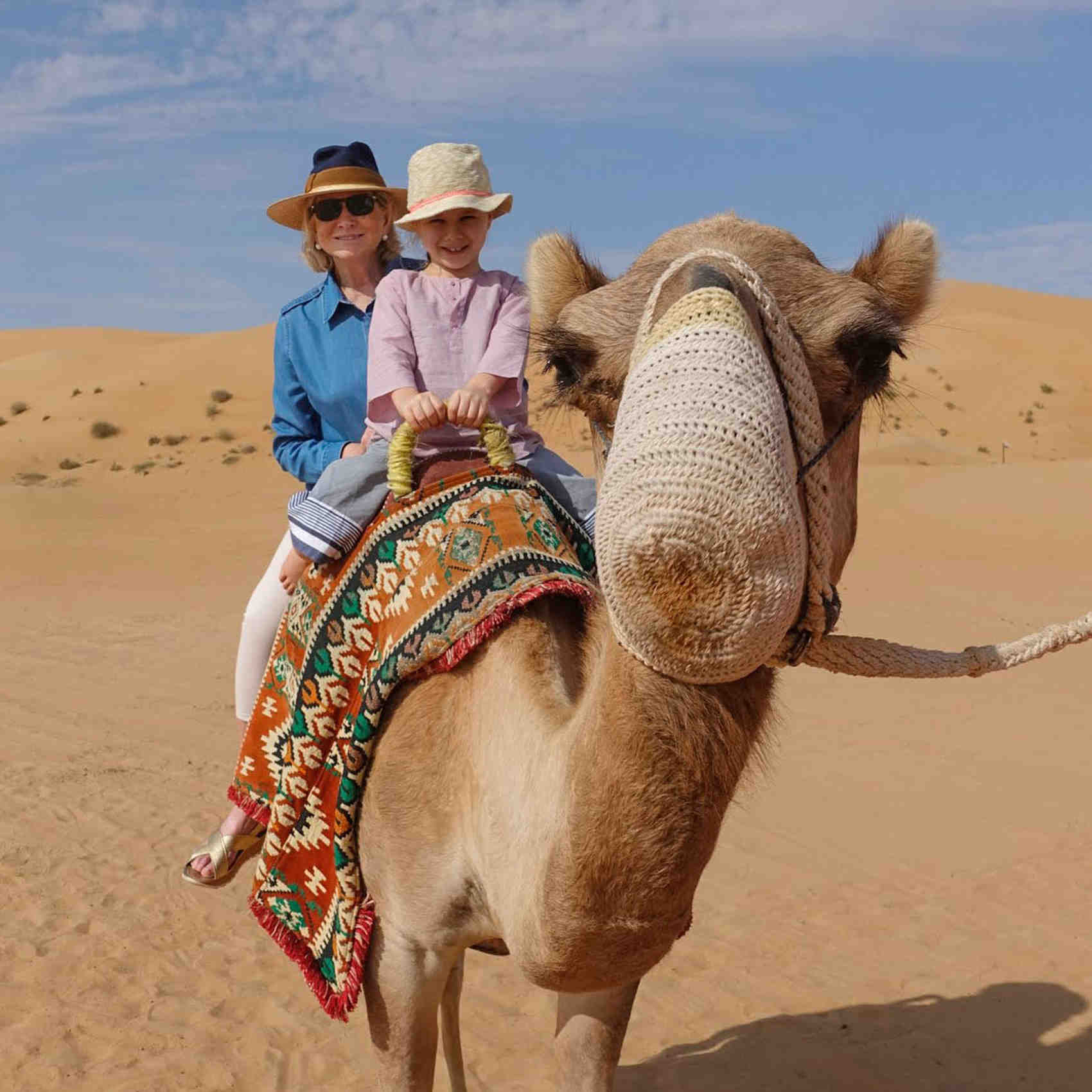 martha travel grandson on camel